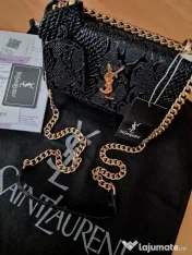 Geanta mini tip plic  Ysl model croco ,saculet, etichetă incluse 