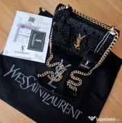 Geanta mini tip plic  Ysl model croco ,saculet, etichetă incluse 