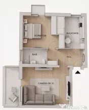 Prima inchiriere 2 camere, centrala si aer conditionat 