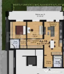 Apartament complex Green Residence Vest, 71 mp, loc de parca