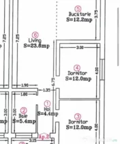 Duplex parter, 3 camere, 70 mp, zona Mosnita Veche 