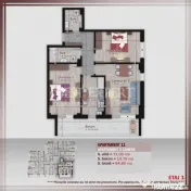 3 Camere Bloc Intim -Incalzire Pardoseala 