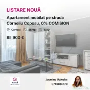 Apartament mobilat pe strada Corneliu Coposu, 0% COMISION 