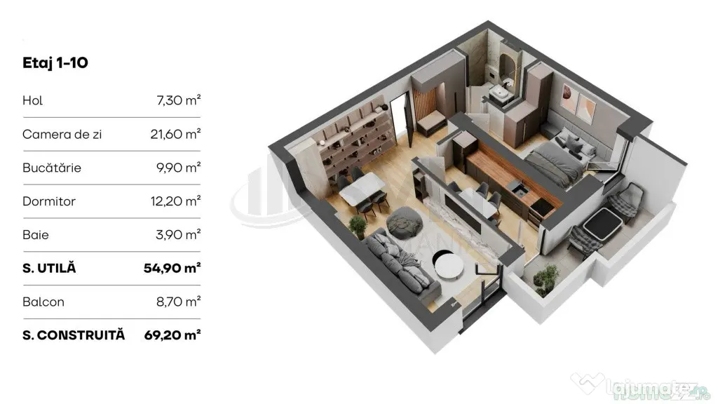 Apartament 2 camere Dimitrie Pompeiu metrou Pipera