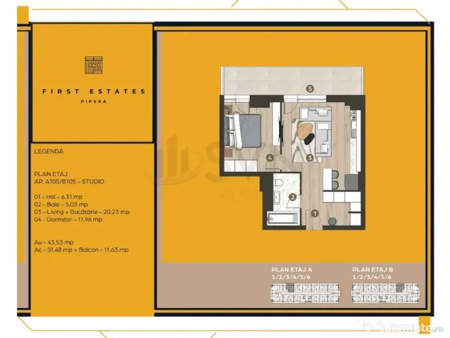 Direct dezvoltator Apartament de 2 camere Pipera plaza