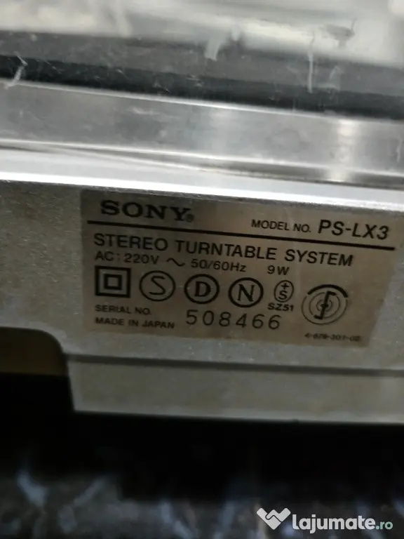 Pick-up Sony PS - Lx3 fără doză
