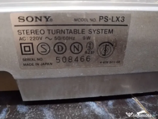 Pick-up Sony PS - Lx3 fără doză
