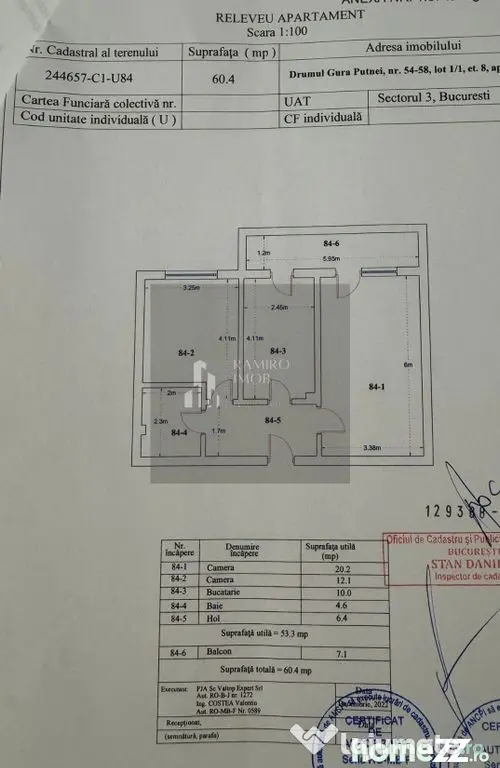 Apartament 2 camere 61 mp/Bloc nou decomandat Theodor Pal...