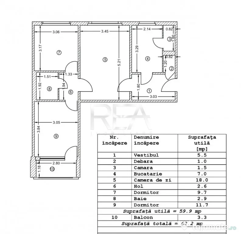 3 Camere- Etaj 2/4- Bloc anvelopat- Bulevardul Constantin B