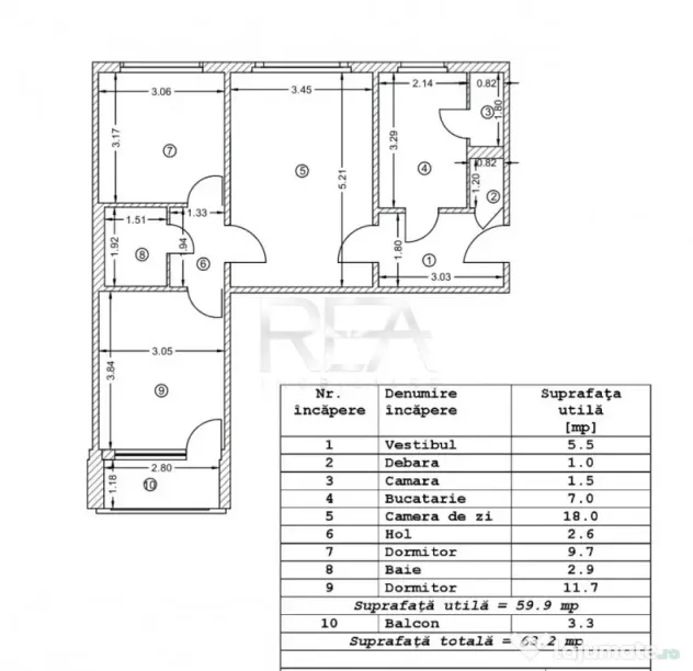 3 Camere- Etaj 2/4- Bloc anvelopat- Bulevardul Constantin B