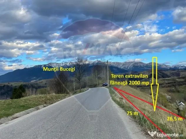 Teren extravilan, 2000 mp, Sat Peștera (com Moieciu)