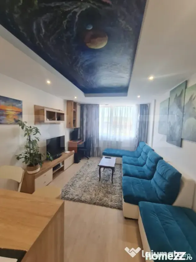 Apartament cu 3 camere, semidecomandat, mobilat si utilat, p - Floresti (Cluj)
