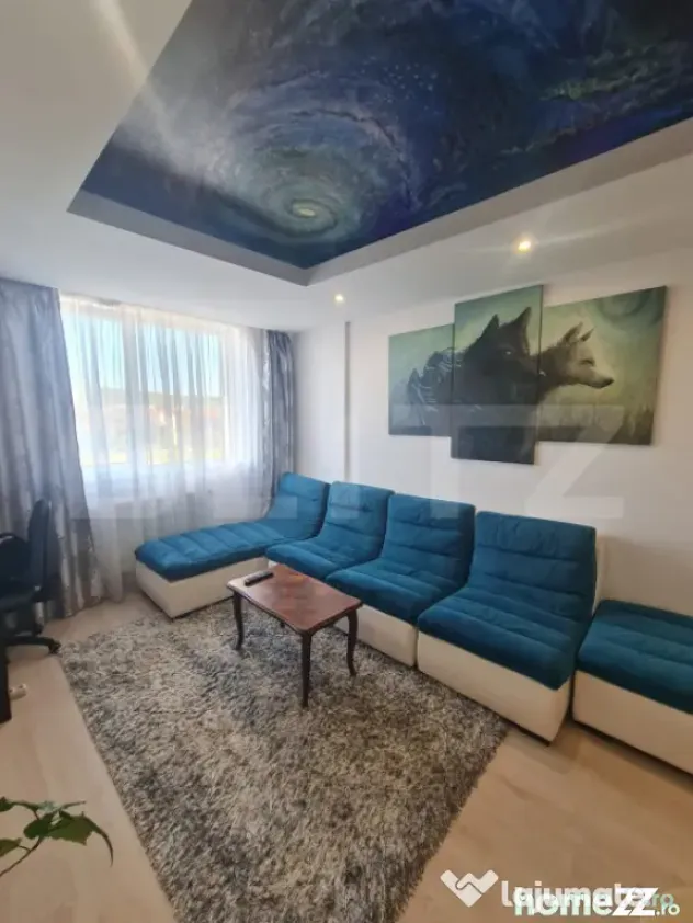 Apartament cu 3 camere, semidecomandat, mobilat si utilat, p - Floresti (Cluj)