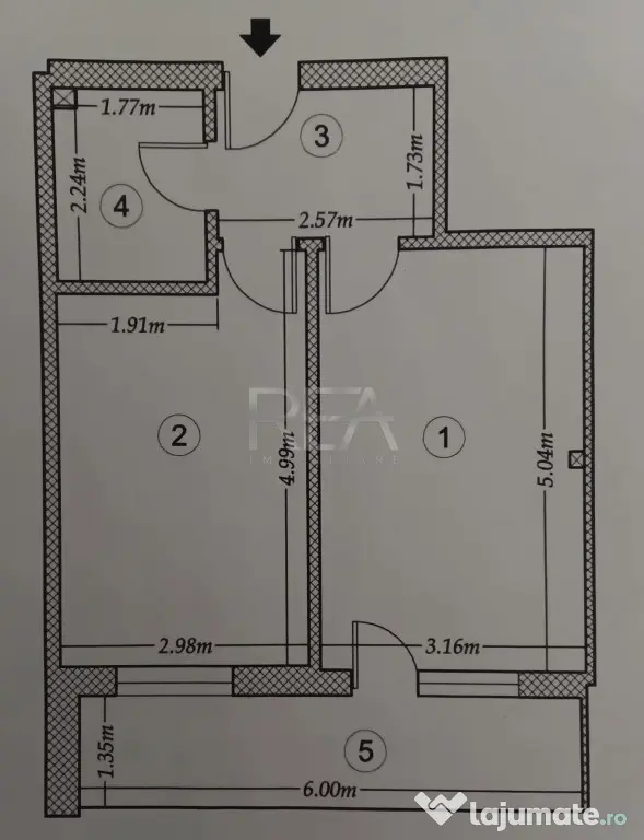2 camere Dristor, centrală, et. 3, an 2015, metrou
