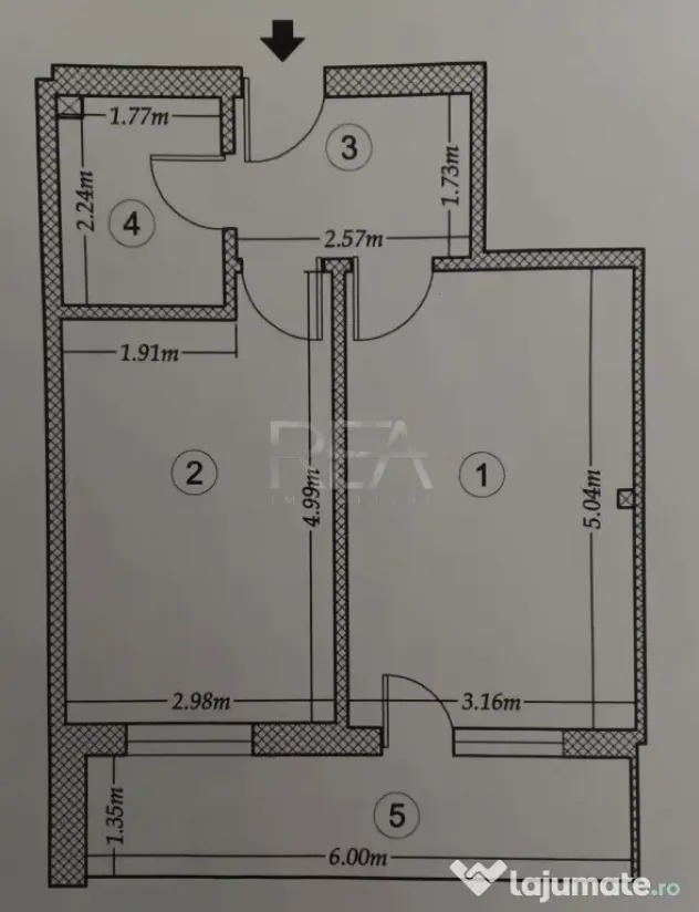 2 camere Dristor, centrală, et. 3, an 2015, metrou