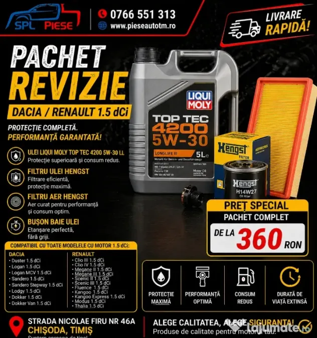 Pachet Revizie Dacia / Renault 1.5 dCi