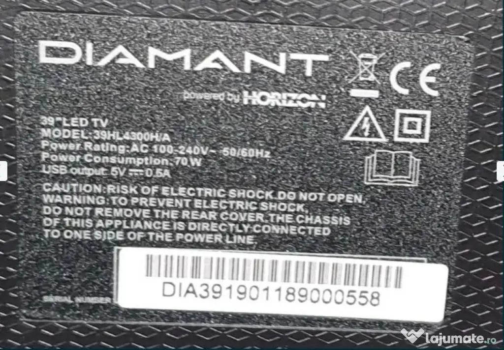Vand televizor Diamant (Horizon) LED 99 cm - cu livrare zona centrala