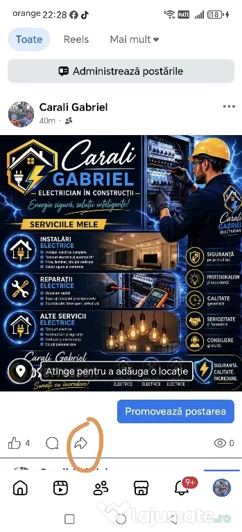 Electrician autorizat Constanța 24/7
