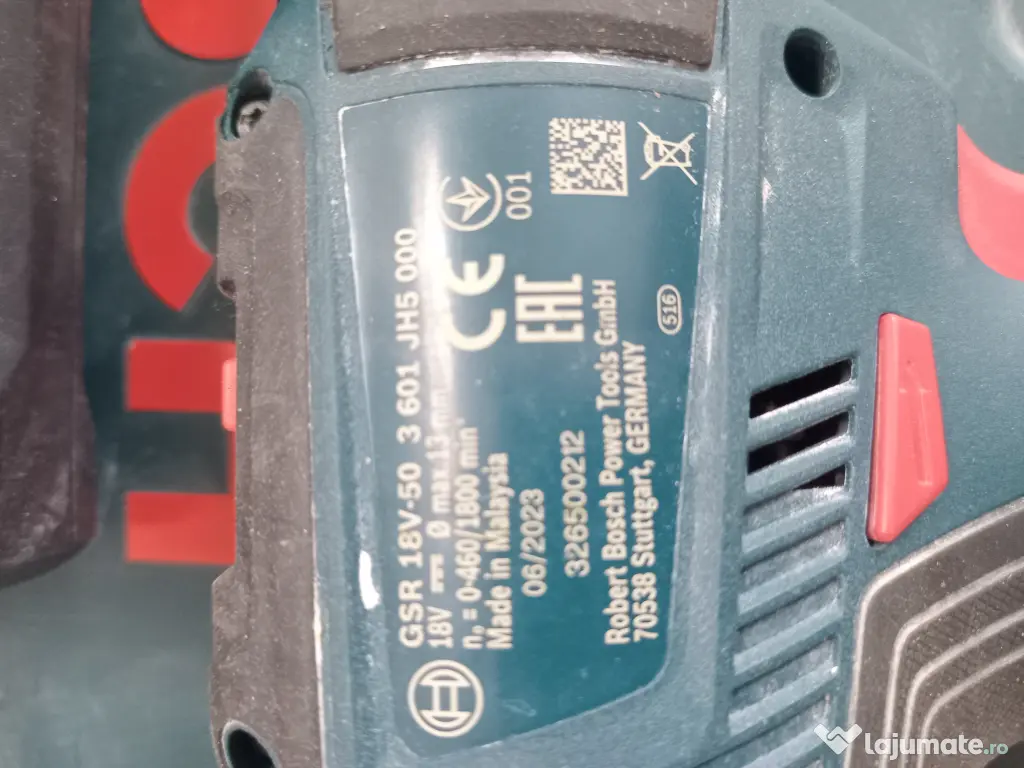 Mașină de găurit și înșurubat Bosch GSR 18V-50 (Brushless) + 2 acumulatori