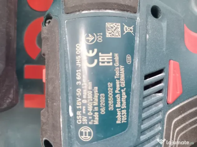 Mașină de găurit și înșurubat Bosch GSR 18V-50 (Brushless) + 2 acumulatori