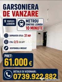 Garsoniera Metrou Dimitrie Leonida Gata de Mutare Parcare 