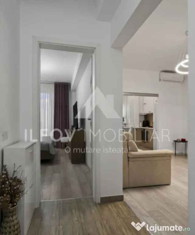 Apartament 2 camere, utilat si mobilat, loc parcare