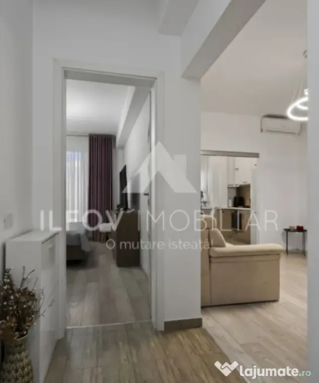Apartament 2 camere, utilat si mobilat, loc parcare