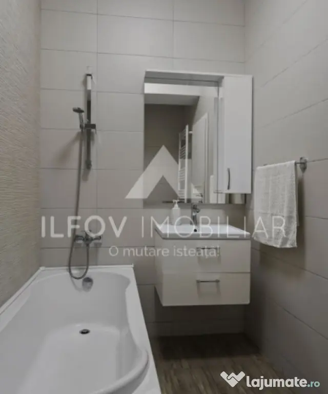 Apartament 2 camere, utilat si mobilat, loc parcare