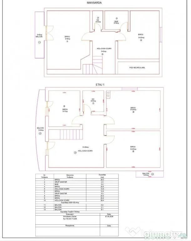 Spațiu de birouri | 178 mp utili | zona Faget, Brașov