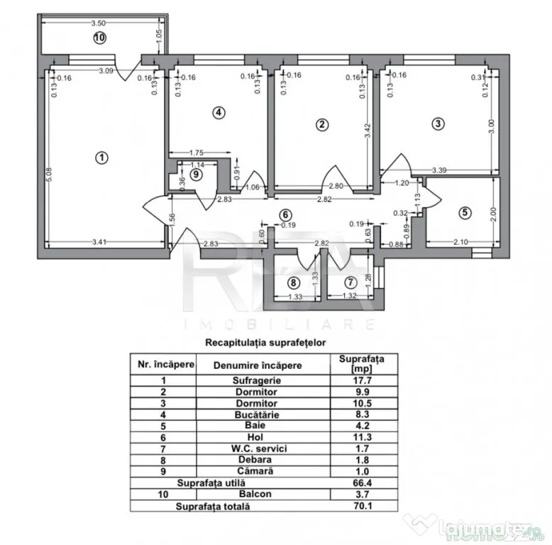 3 Camere-Decomandat-70 mp-Etaj Intermediar-Metrou Tineretulu - Bucuresti (Bucuresti-Ilfov)