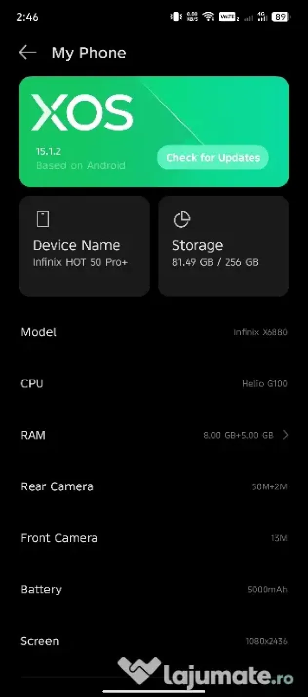 Vand Infinix Hot 50 Pro+