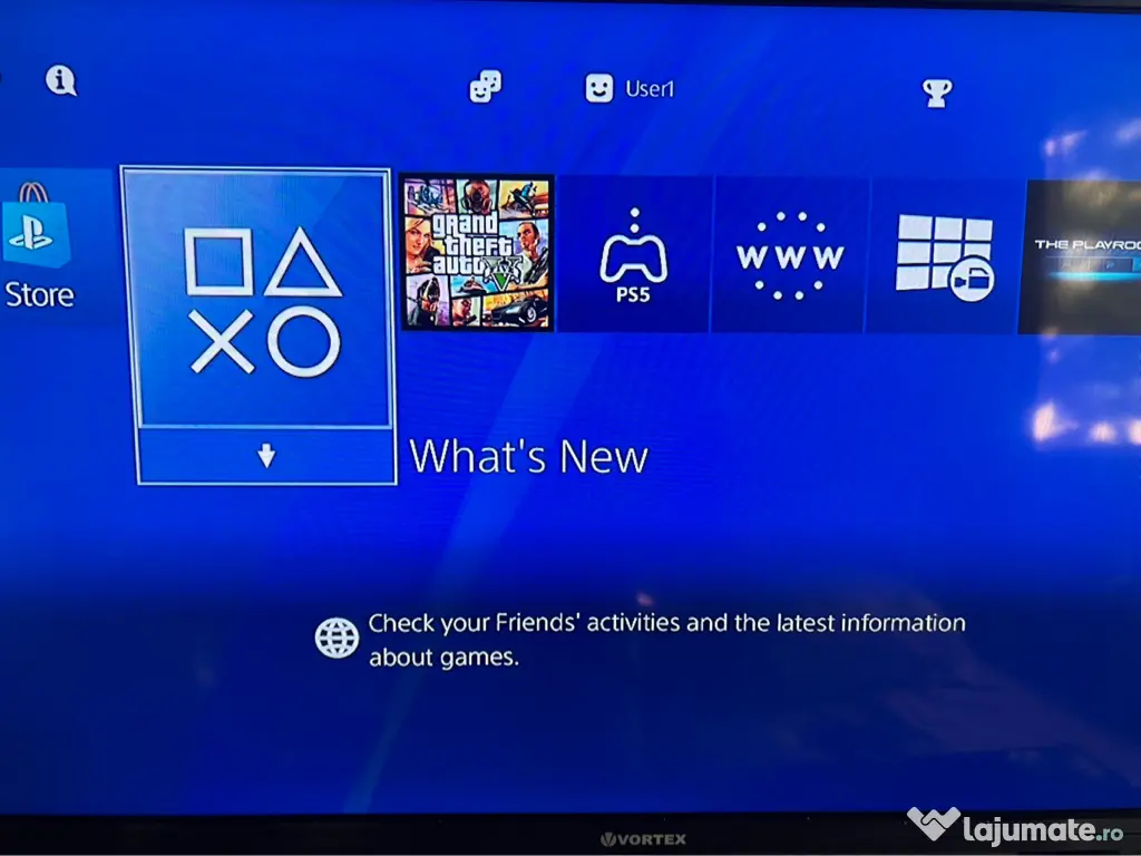 Consolă PlayStation 4 (PS4) + Joc GTA 5 original + Maneta