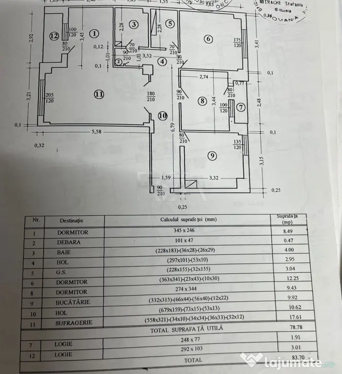 4 camere decomandat, 8/10, 84mp-Crangasi-50m metrou