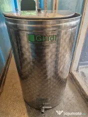 Butoi 300L, inox alimentar Italia, cu robinet de golire si capac