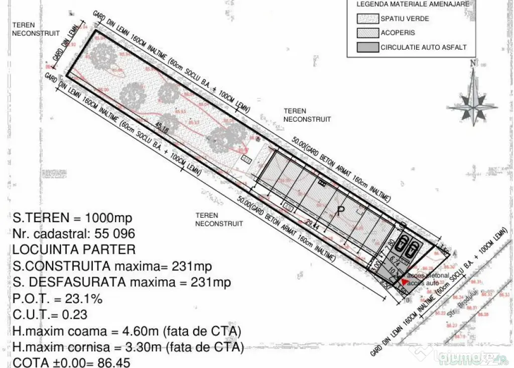 Teren intravil+proiect casa/com.Cornetu/IF la 3min de aut...