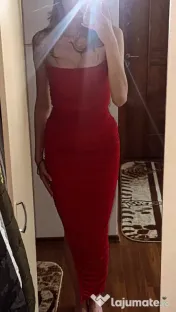 Rochie Roșie cu corset 