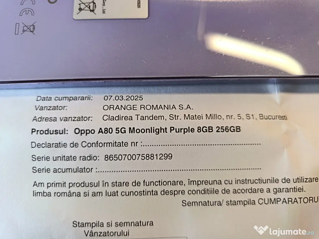 Telefon Oppo A 80 5G