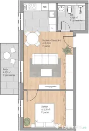 Apartament 2 camere,constructie noua 