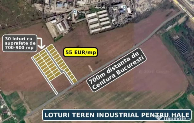 Loturi Teren Industrial Bragadiru 30000mp–700m de Centura București / A0