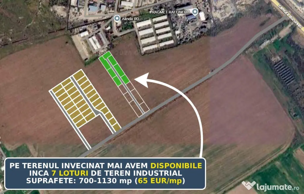 Loturi Teren Industrial Bragadiru 30000mp–700m de Centura București / A0