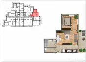 Apartament 2 camere – modern, luminos, cu balcon