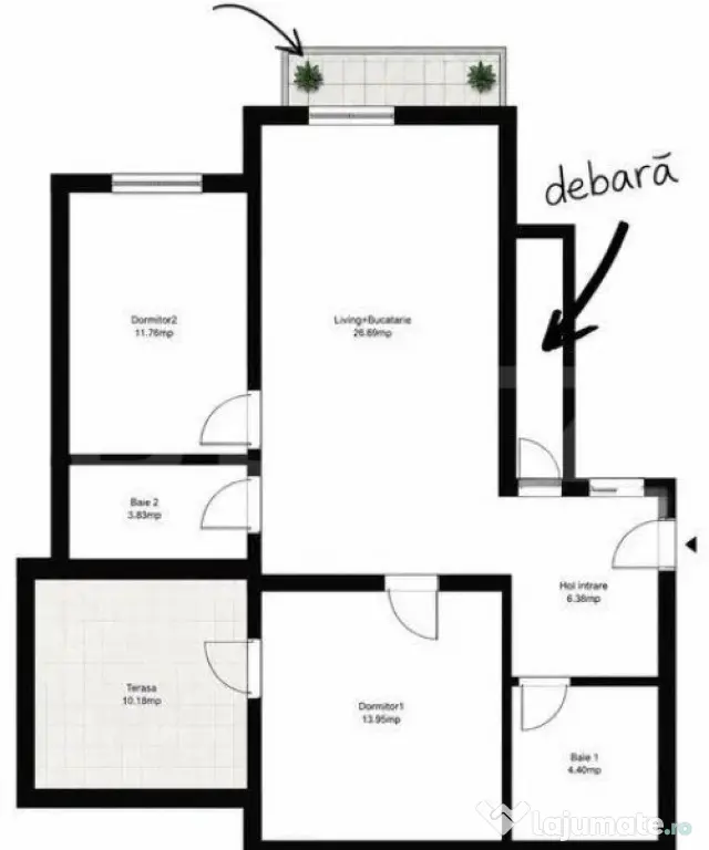 Apartament semicentral, 67 mp, zona Central