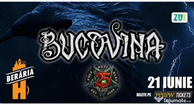 7 Bilete concert Bucovina Beraria H Bucuresti 21 iunie ora 21+bere