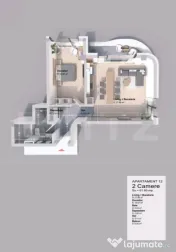 Apartament 2 camera, 61.80 mp, zona Pacurari - Rediu
