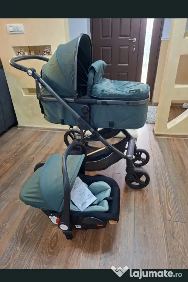 Cărucior Chipolino Amore 3 în 1 + Scaun Auto I-Size, Stare Excelentă