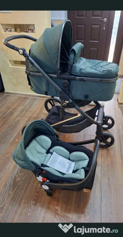 Cărucior Chipolino Amore 3 în 1 + Scaun Auto I-Size, Stare Excelentă