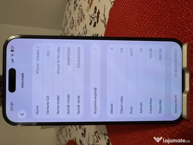 iPhone 14 Pro Max Space Black 128GB