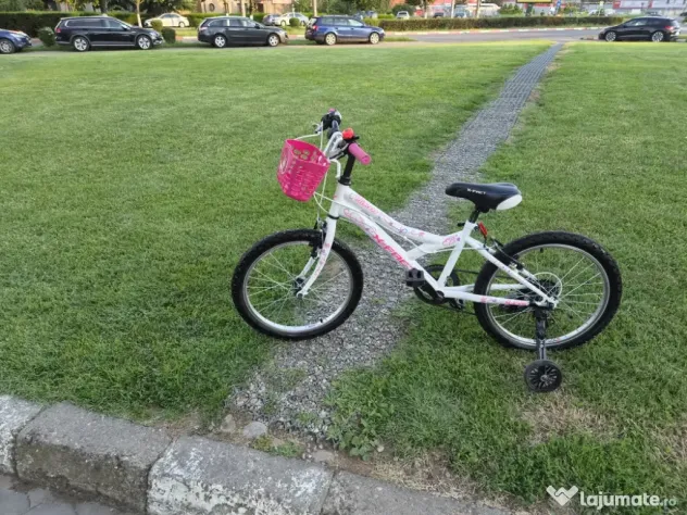 Bicicleta fete 6-11 ani 20 inch X Fact Princess cu cos frontal