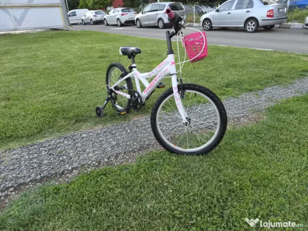 Bicicleta fete 6-11 ani 20 inch X Fact Princess cu cos frontal