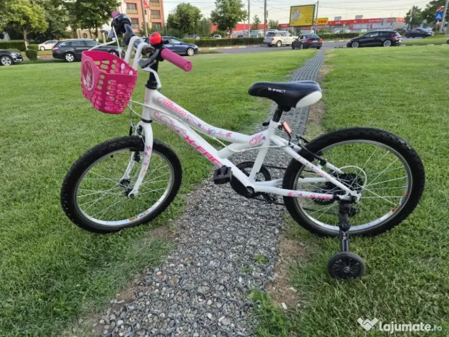 Bicicleta fete 6-11 ani 20 inch X Fact Princess cu cos frontal
